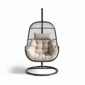 Bamboo hanging chair with cushion for indoor and outdoor use 90 x 80 x 120cm